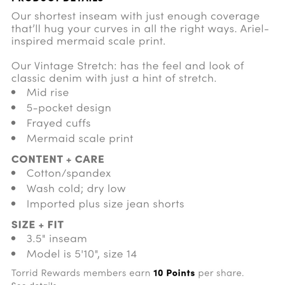 NWT Torrid shorts The Little Mermaid - Picture 4 of 7